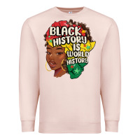 Pale Pink black history is world history Premium Sweatshirt - MaliasSmallBusiness