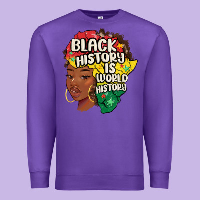 Black History Is World History Premium Sweatshirt Designed By Maliassmallbusiness