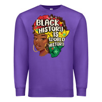 Purple black history is world history Premium Sweatshirt - MaliasSmallBusiness