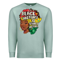 Seafoam black history is world history Premium Sweatshirt - MaliasSmallBusiness