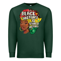 Sports Green black history is world history Premium Sweatshirt - MaliasSmallBusiness