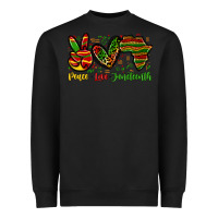 Black peace love juneteenth Heavyweight Sweatshirt - Zillion Design Studio