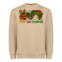 Peace Love Juneteenth Heavyweight Sweatshirt | Teevron