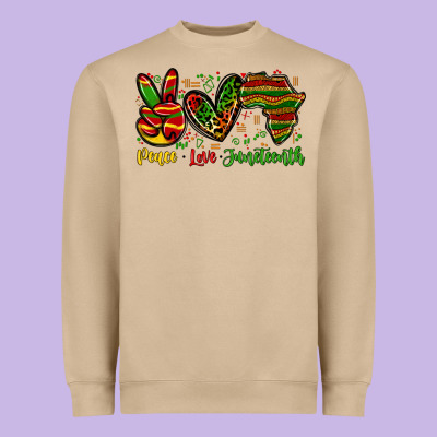 Heavyweight Sweatshirt peace love juneteenth