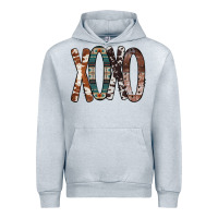 Heather Grey Xoxo Leopard Heart Urban Hoodie - Bettercallsaul