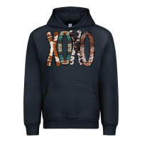 Navy Xoxo Leopard Heart Urban Hoodie - Bettercallsaul