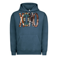 Pigment Midnight Navy Xoxo Leopard Heart Urban Hoodie - Bettercallsaul