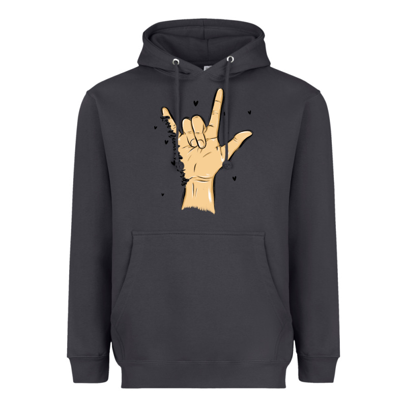 Love Needs No Words Heavyweight Hoodie by MaliasSmallBusiness | Teevron