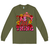 Army Green sassy little thing with crown Long Sleeve Tee - AdoDesignShop