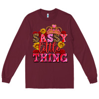 Burgundy sassy little thing with crown Long Sleeve Tee - AdoDesignShop