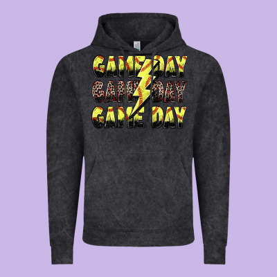 Game Day Game Day Softball Lightning Bolt Vintage Hoodie Designed By Zillion Design Studio
