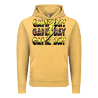 Vintage Mustard game day game day softball lightning bolt Vintage Hoodie - Zillion Design Studio