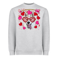 Heather Grey valentine's day  white shepherd Heavyweight Sweatshirt - RanaPortraitStore