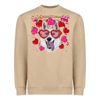 Mushroom valentine's day  white shepherd Heavyweight Sweatshirt - RanaPortraitStore