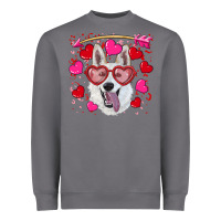Storm valentine's day  white shepherd Heavyweight Sweatshirt - RanaPortraitStore