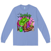 Colony Blue spooky cowgirl  halloween Long Sleeve Tee - AdoDesignShop
