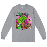Heather Grey spooky cowgirl  halloween Long Sleeve Tee - AdoDesignShop