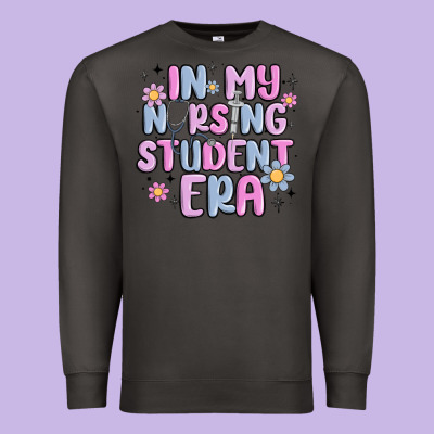 In My Nursing Student Era Premium Sweatshirt Designed By Maliassmallbusiness