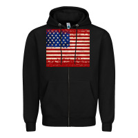 Black american flag tumbler Zipper Hoodie - JahusDesignShop