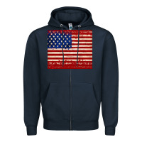 Navy american flag tumbler Zipper Hoodie - JahusDesignShop