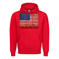 Red american flag tumbler Zipper Hoodie - JahusDesignShop