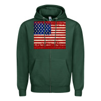 Sports Green american flag tumbler Zipper Hoodie - JahusDesignShop