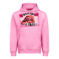 Fuchsia Pink Valentine Sloth Urban Hoodie - Bettercallsaul