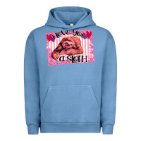 Pigment Pebble Blue Valentine Sloth Urban Hoodie - Bettercallsaul
