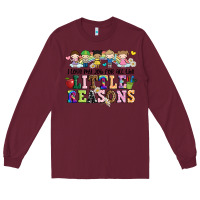 Burgundy i love my job for all the little reasons Long Sleeve Tee - JahusDesignShop