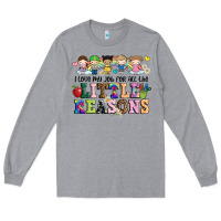 Heather Grey i love my job for all the little reasons Long Sleeve Tee - JahusDesignShop