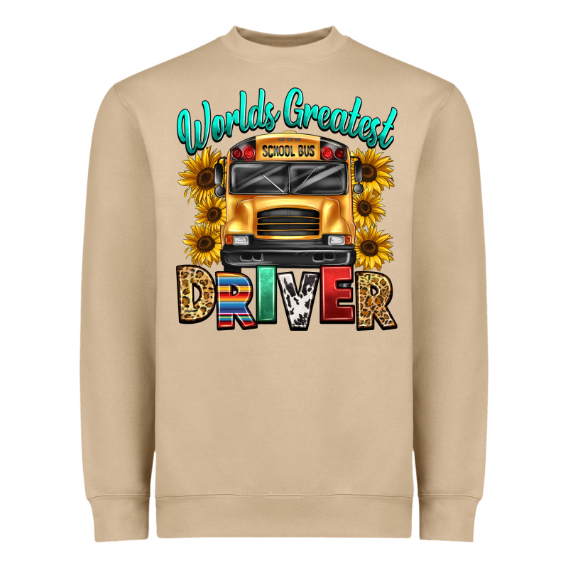 Worlds Greatest School Bus Driver Heavyweight Sweatshirt by texasbilliewilder | Teevron