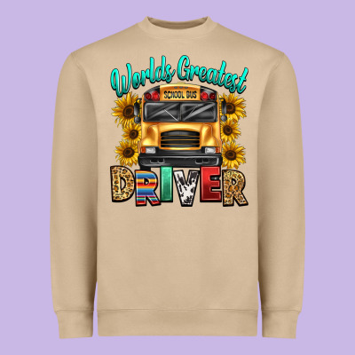 Heavyweight Sweatshirt worlds greatest school bus driver