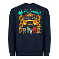 Navy worlds greatest school bus driver Heavyweight Sweatshirt - texasbilliewilder