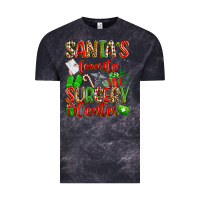 Cloud Black Santa's Favorite Surgery Center png sublimation de Vintage Tee - texasbilliewilder