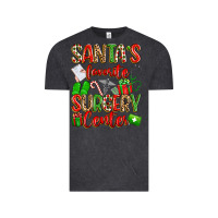Vintage Black Santa's Favorite Surgery Center png sublimation de Vintage Tee - texasbilliewilder
