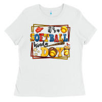 White its a softball kinda day Ladies Tee - AdoDesignShop