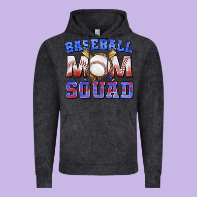Baseball Mom Squad Vintage Hoodie Designed By Texasbilliewilder