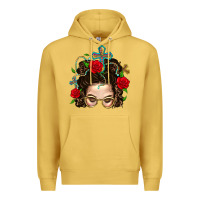 Antique Gold Messy Bun Mom Faith And Rose Premium Hoodie - BundleAndBundleShop