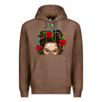 Chestnut Messy Bun Mom Faith And Rose Premium Hoodie - BundleAndBundleShop