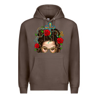 Coffee Messy Bun Mom Faith And Rose Premium Hoodie - BundleAndBundleShop