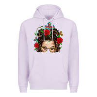 Lilac Messy Bun Mom Faith And Rose Premium Hoodie - BundleAndBundleShop