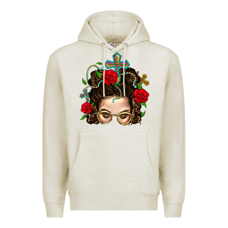 Messy Bun Mom Faith And Rose Premium Hoodie by BundleAndBundleShop | Teevron