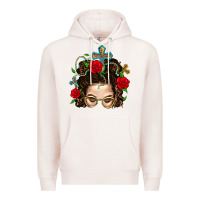 Pale Pink Messy Bun Mom Faith And Rose Premium Hoodie - BundleAndBundleShop