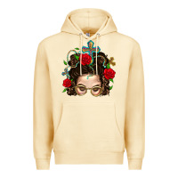 Pina Colada Messy Bun Mom Faith And Rose Premium Hoodie - BundleAndBundleShop