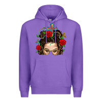 Purple Messy Bun Mom Faith And Rose Premium Hoodie - BundleAndBundleShop