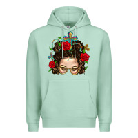 Seafoam Messy Bun Mom Faith And Rose Premium Hoodie - BundleAndBundleShop