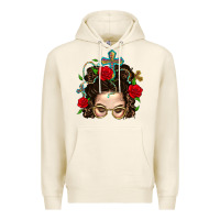 Tofu Messy Bun Mom Faith And Rose Premium Hoodie - BundleAndBundleShop