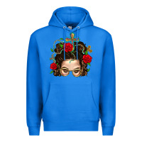 True Royal Messy Bun Mom Faith And Rose Premium Hoodie - BundleAndBundleShop