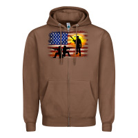 Chestnut american flag soldier sunset Zipper Hoodie - JahusDesignShop