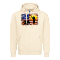 Sandshell american flag soldier sunset Zipper Hoodie - JahusDesignShop